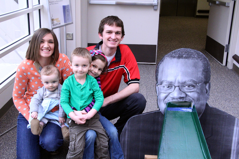 Weed family with Carter putt putt hole