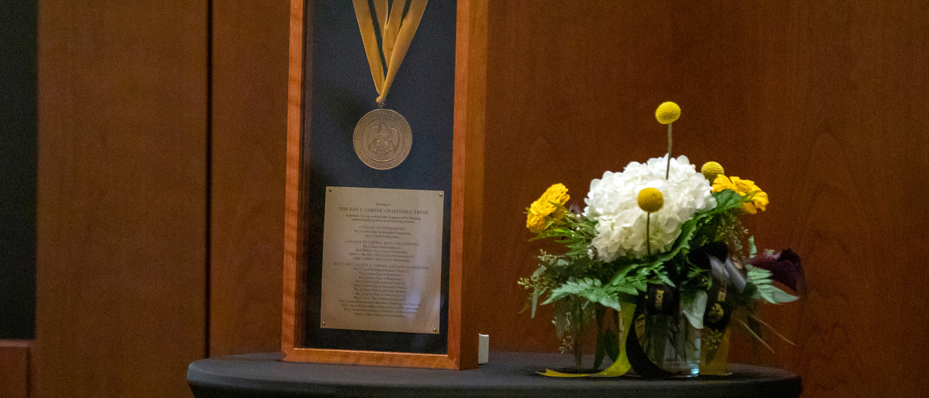 Investiture Medal Framed on Table