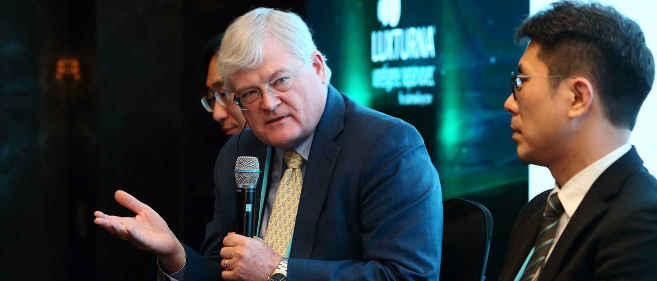 Steve Russell speaking on a panel