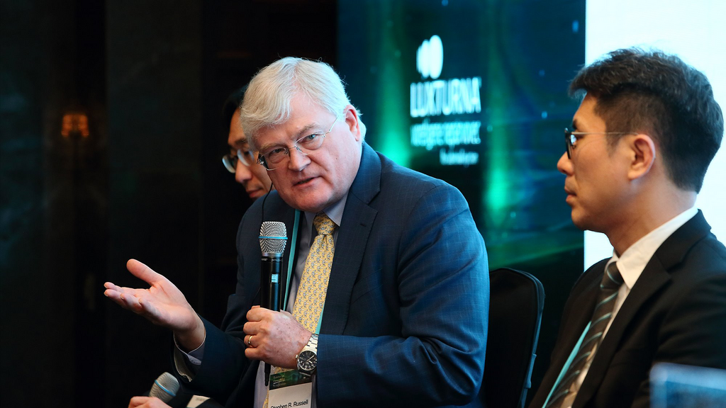 Steve Russell speaking on a panel
