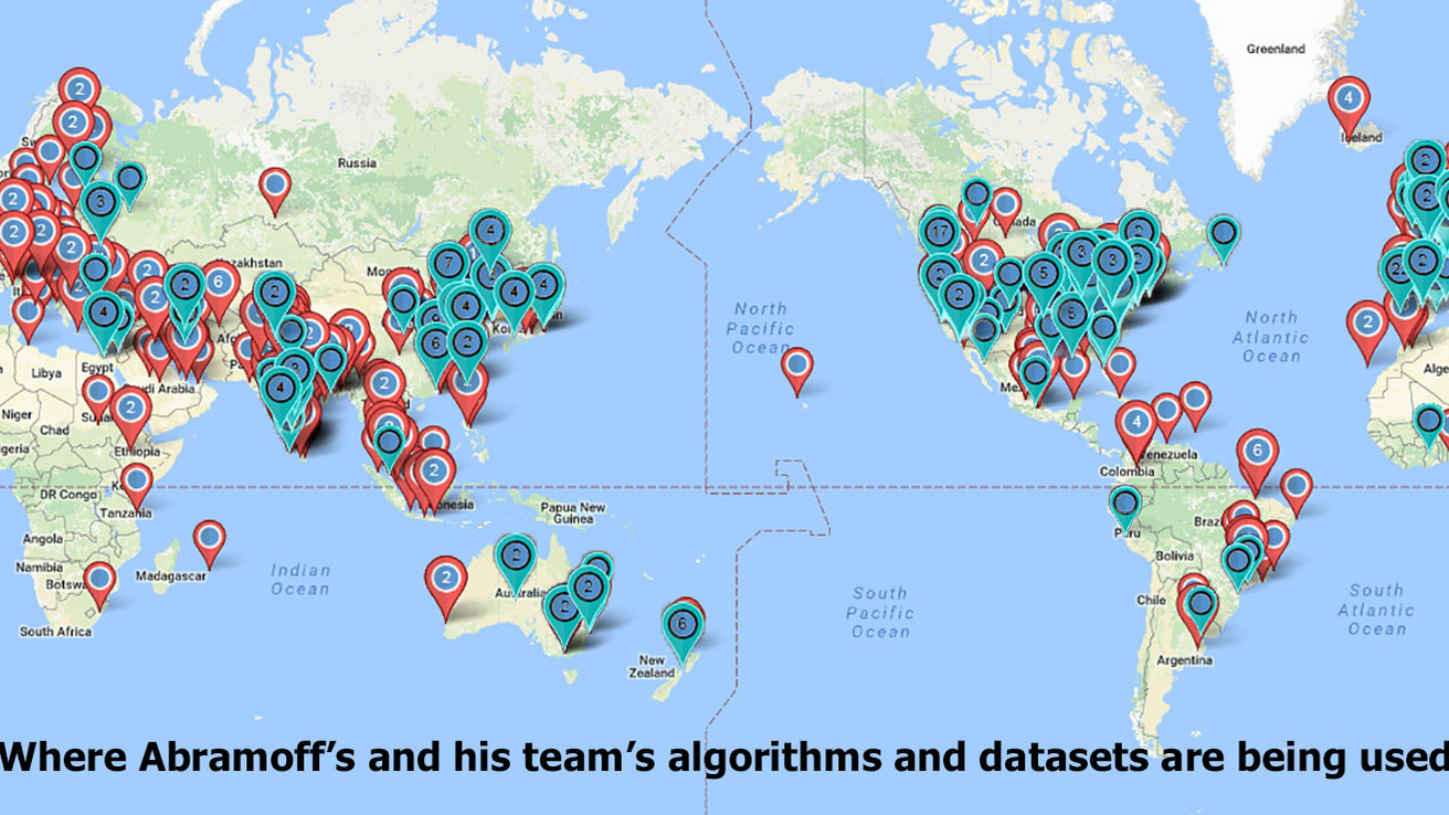 Abramoff's algorithms and datasets usage